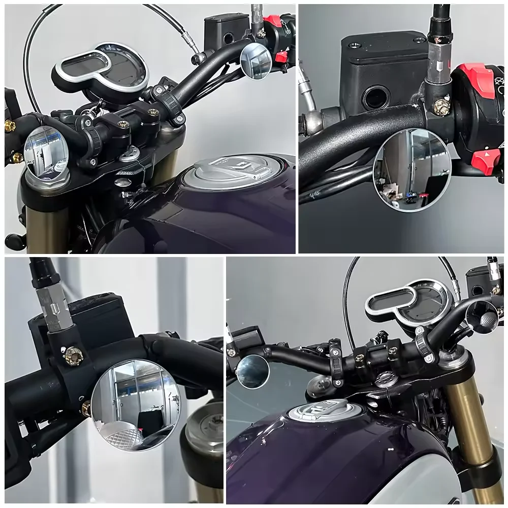 Фото Зеркало заднего вида для слепых зон для DUCATI Monster 937 950 797/Plus 796 821 1200 Scrambler 800 1100, боковое зеркало без оправы с широким видением №2