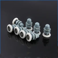 8pcslot 23mm25mm27mm single straight plastic shower door pulley rollers runners wheels bearing for sliding shower cabin room