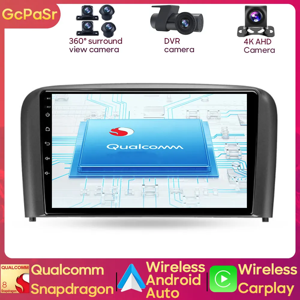 

Автомобильный мультимедийный плеер Qualcomm Snapdragon для Volvo S80 1998 1999 2000 2001 - 2006 Android-навигация GPS аудио Carplay