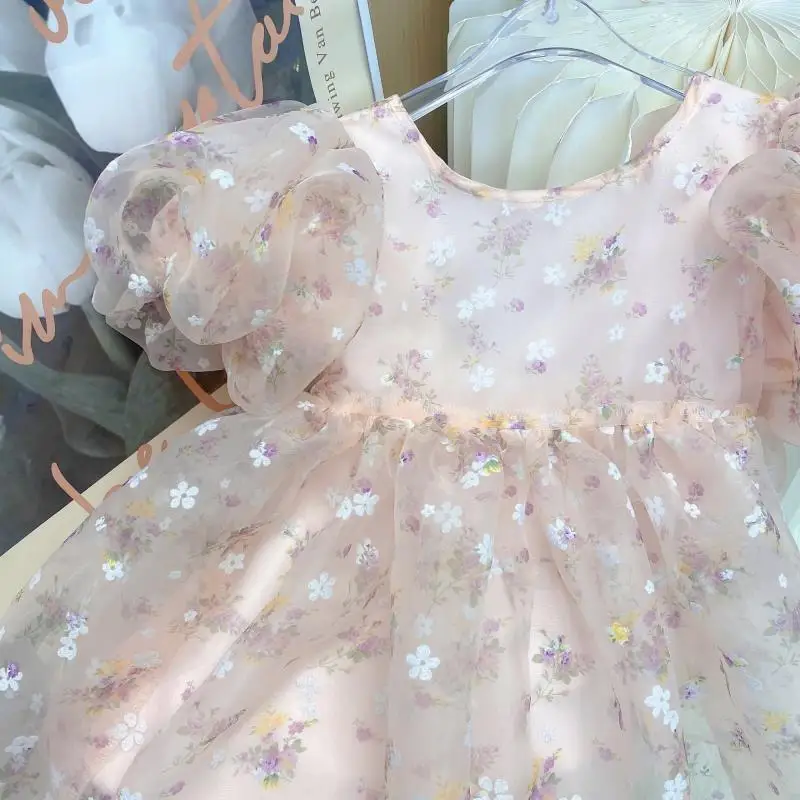 Платье для девочек с цветами