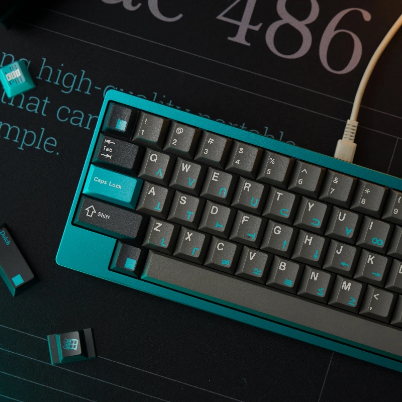 Фото Колпачки для клавиш Keykobo Dolch Kkb, формованные из АБС-пластика, непрозрачные колпачки для клавиш, набор колпачков для клавиш MX, прочный индивидуальный №1