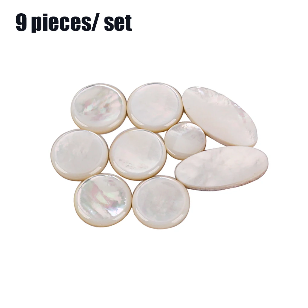 

Pack of 9 Saxophone Key Buttons Portable Mini Inlays Soprano Tenor Sax Decoration Fingertip Button Supplies Gifts