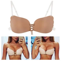1pc women seamless wireless adhesive stick bra strapless push up bras for wedding dress invisible sexy silicone breast stickers
