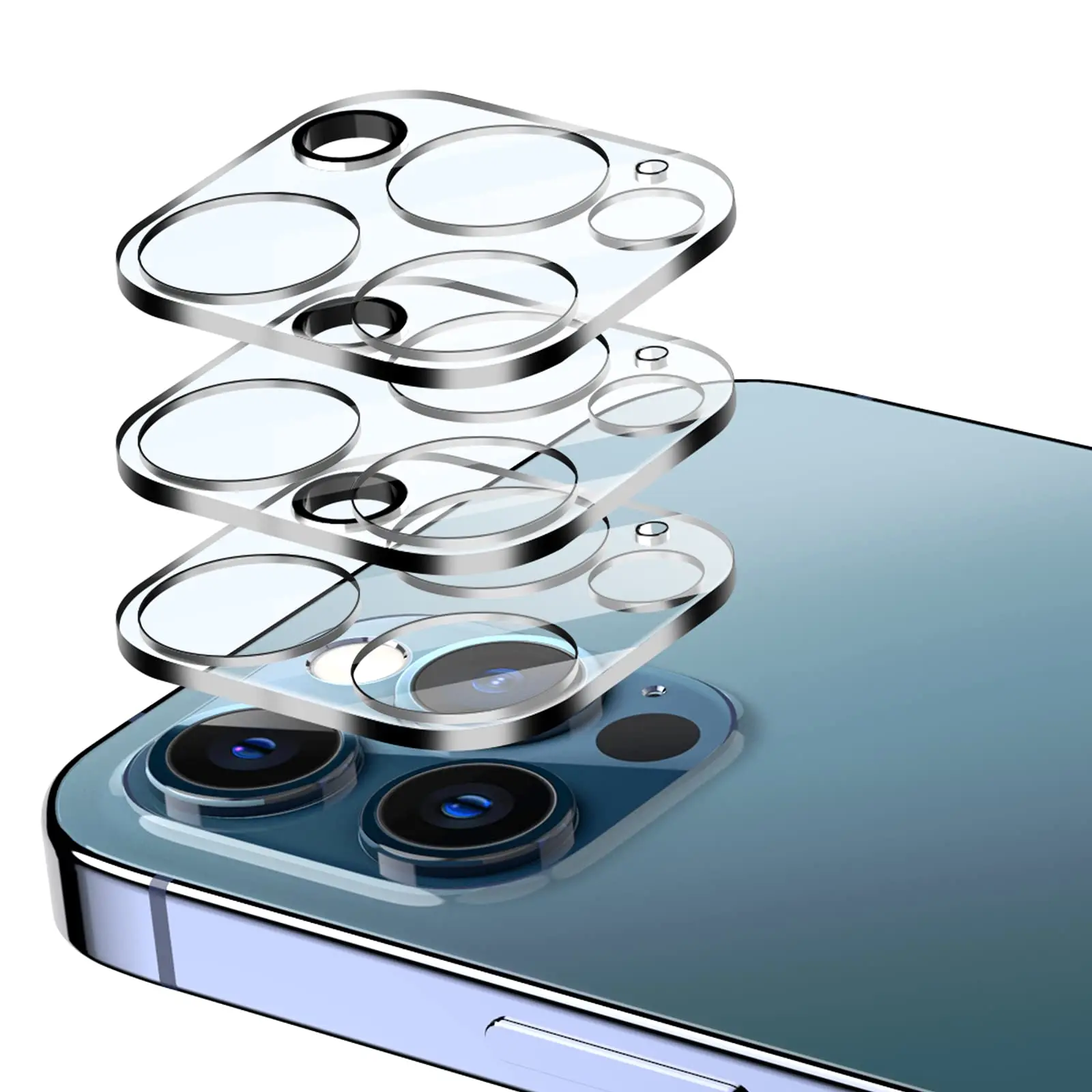 

3PCS Full Cover Camera Lens Protector for IPhone 12 13 Pro Max Mini Screen Protectors for IPhone 11 14 Plus Pro Tempered Glass