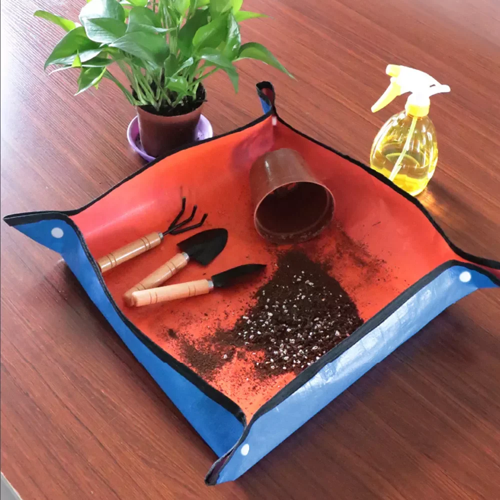 

2023NEW 1pcs Planting Mat 50cm-100cm Gardening Potting Pad Foldable Garden Plant Flower Pot Transplanting Waterproof Mats
