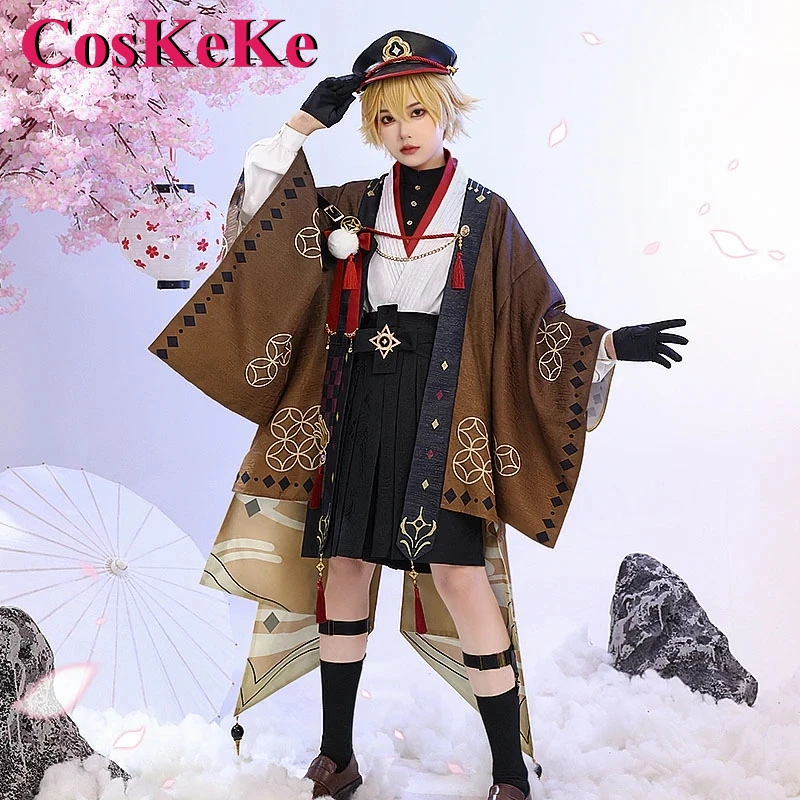 

CosKeKe Aether Cosplay Anime Game Genshin Impact Costume Gorgeous Sweet Kimono Uniform Halloween Women Role Play Clothing S-XL