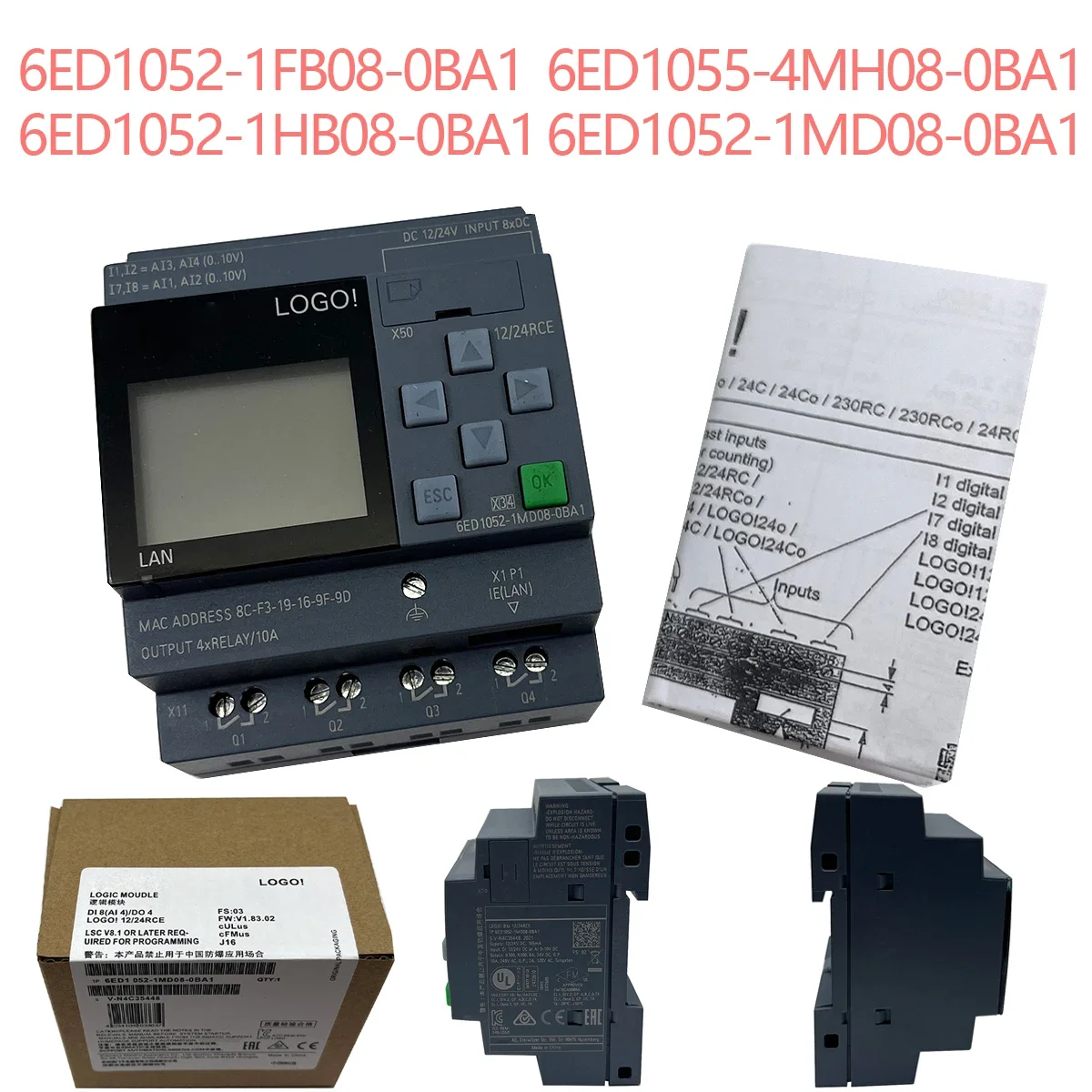 6ED1052-1FB08-0BA1 6ED1055-4MH08-0BA1 6ED1052-1MD08-0BA1 6ED1052-1MD08-0BA2 6ED1052-1HB08-0BA1 Контроллер НОВЫЙ ОРИГИНАЛ