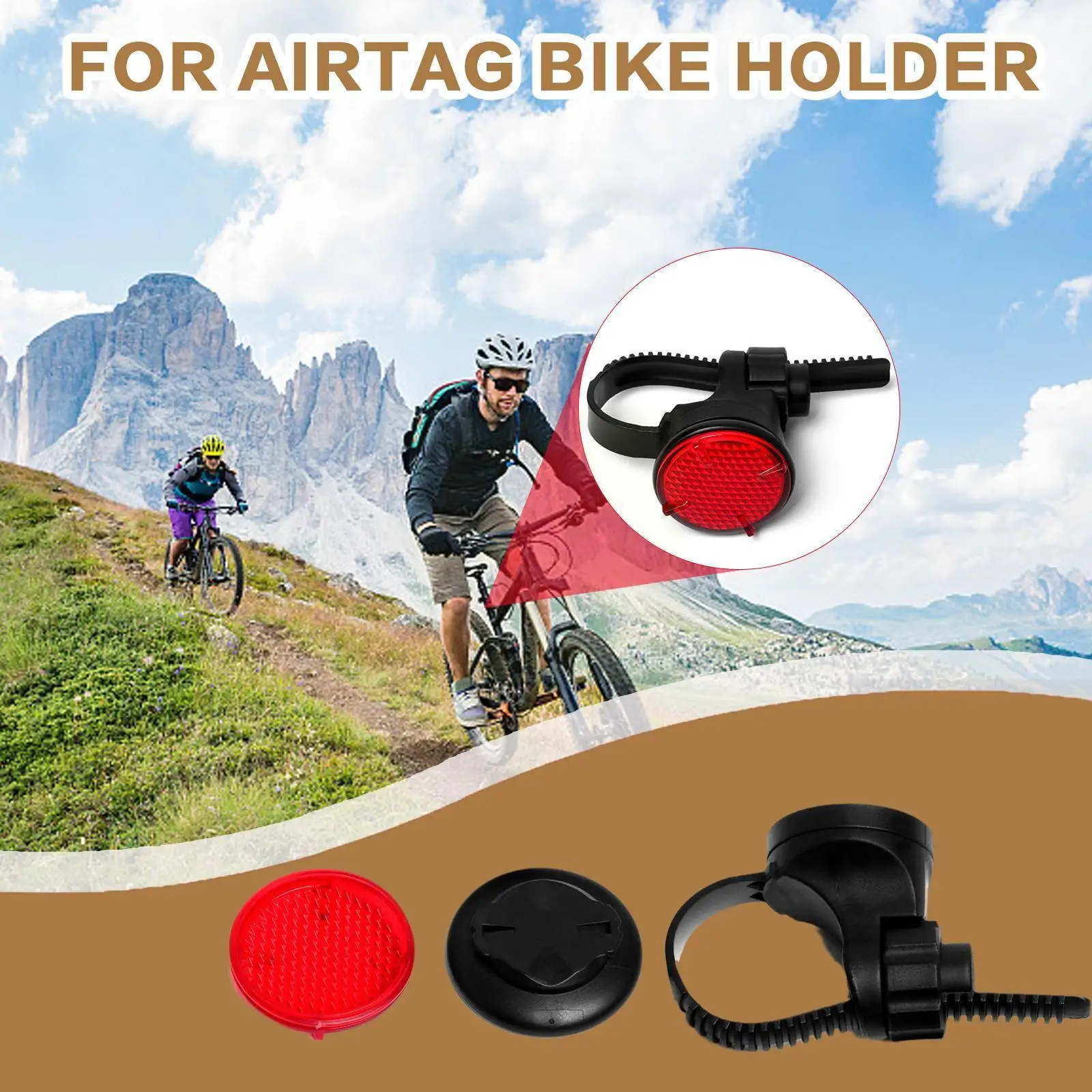 

For Apple Airtag Reflector Lamp Stand Tube/seat Tube Outdoor Case Protection Riding Tool Protection I1M7