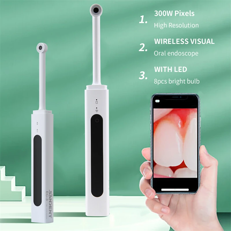 

Wireless Dental Camera Wifi LED Light Oral Endoscope Intraoral Teeth Inspection Endoscope HD Video