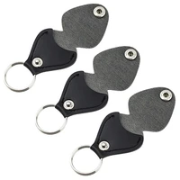 pu leather key chain guitar picks holder keychain plectrums bag case supplies edf