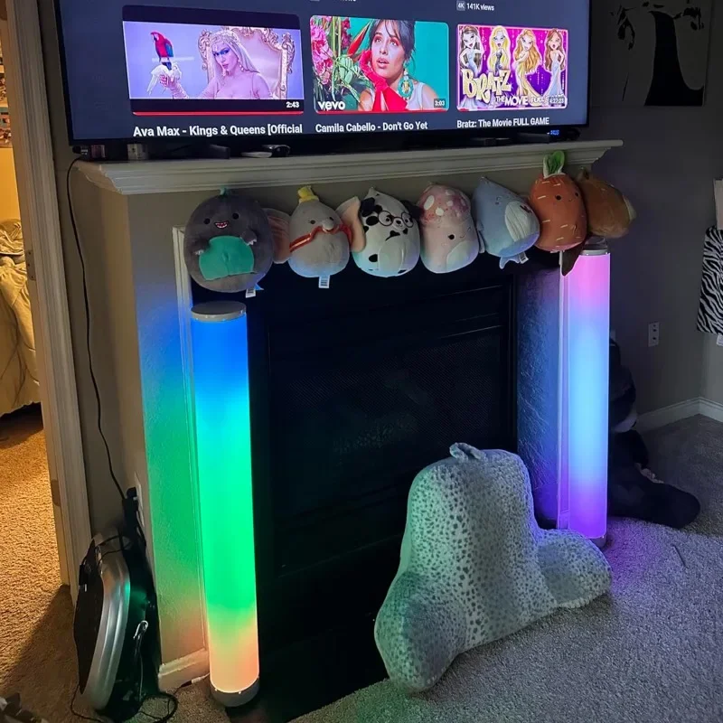 Угловой торшер RGBIC для гостиной 2 шт. синхронизированная смена цвета смарт-музыки