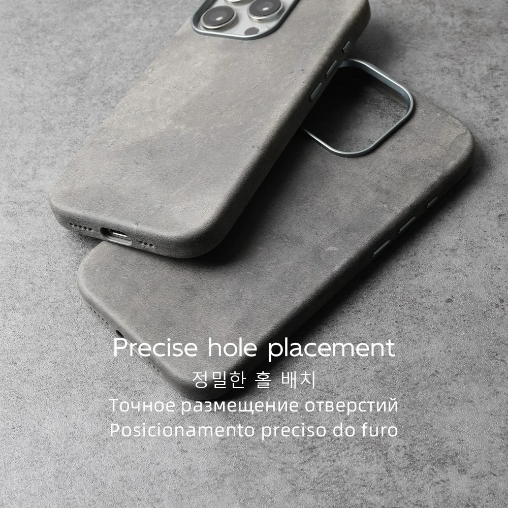 Чехол YMW Scars Crazy Horse из натуральной кожи для iPhone 16 Pro Max 15 14 13, мини-магнитный чехол из искусственной кожи с морозовой воловьей кожей (art.: 3920cc056ff8a) - 3920cc056ff8a