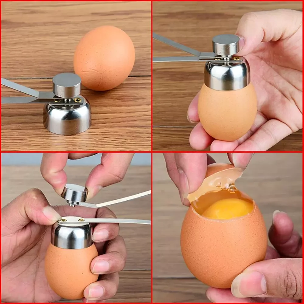 

New New Practical Metal Egg Scissors Egg Topper Cutter Shell Opener Stainless Steel Boiled Raw Egg Open Creative Kitchen Tools S