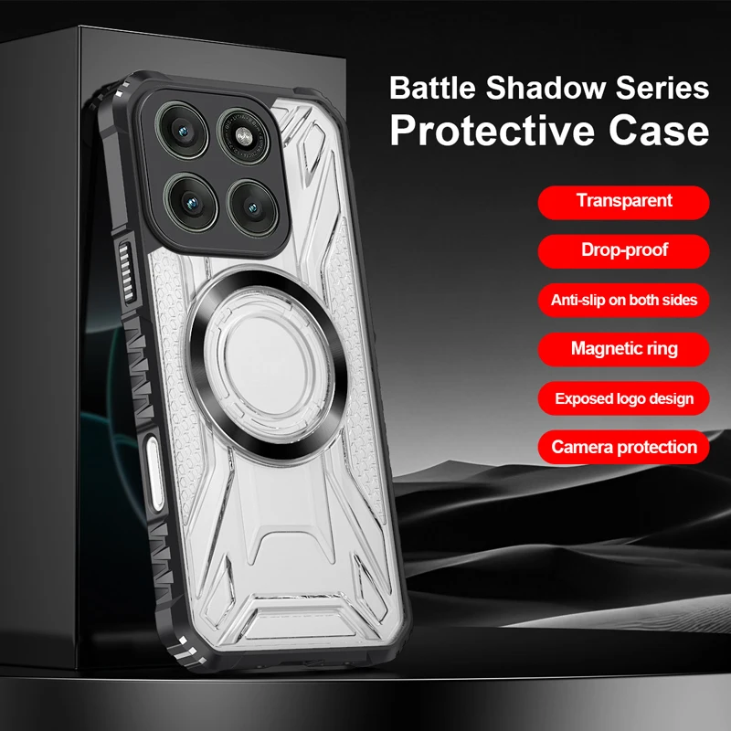 Фото Чехол Magsafe для Motorola edge 70 pro 60 fusion 50 neo edge60s 60PRO, роскошный защитный чехол с магнитной застежкой, ударопрочная жесткая задняя крышка из PC+TPU. №2