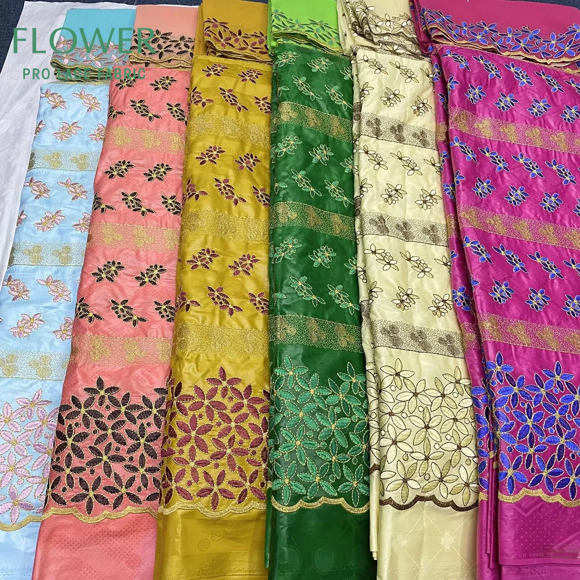 5 + 2 ярда первое качество Bazin Riche с парчовой вышивкой 160 см XXL духи 70*60 100% хлопок