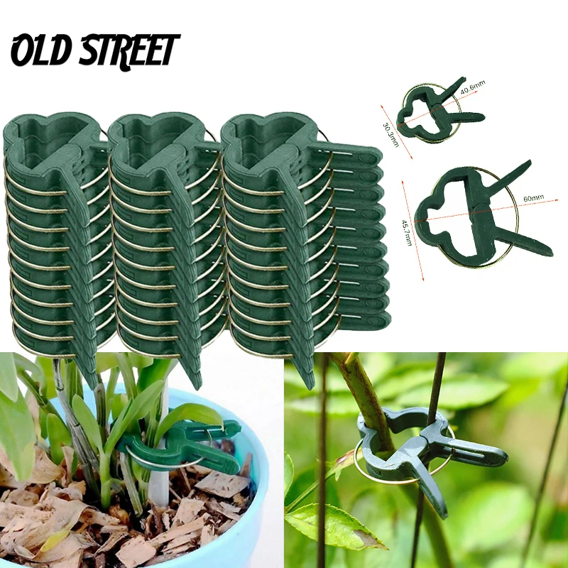 

Прививочный зажим для теплицы, пластиковый зажим для растений, зажим для фиксации стебля семян, 10/20/30/40 шт.