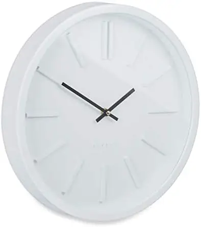 

Reloj Pared sin Segundero, sin Números, Moderno, Analógico, Cocina, Salón, Despacho, a Pilas, Ø 35 cm, Blanco