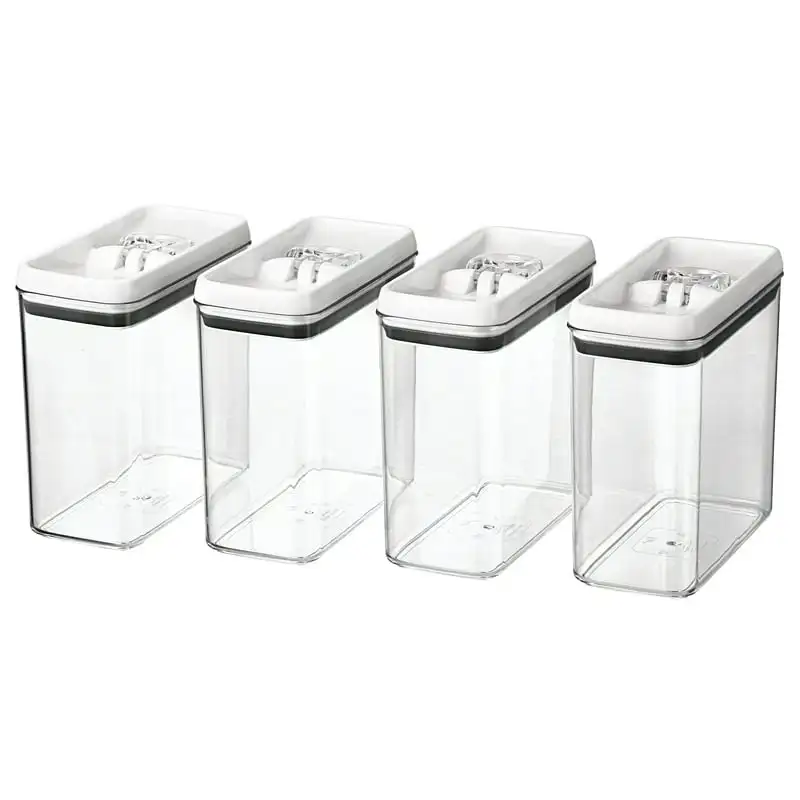 

Canister Pack of 4 - Flip-Tite 11.5 Cup Rectangular Food Storage Container Set