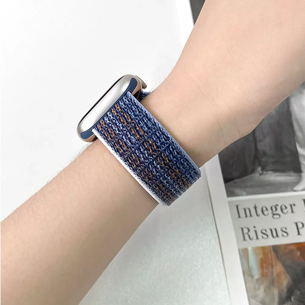 Nylon Loop Strap for Apple Watch Band 49mm 44mm 41 40 45mm Sport Wristband Replacement Strap for iWatch Ultra Series 8 7 SE 6 5