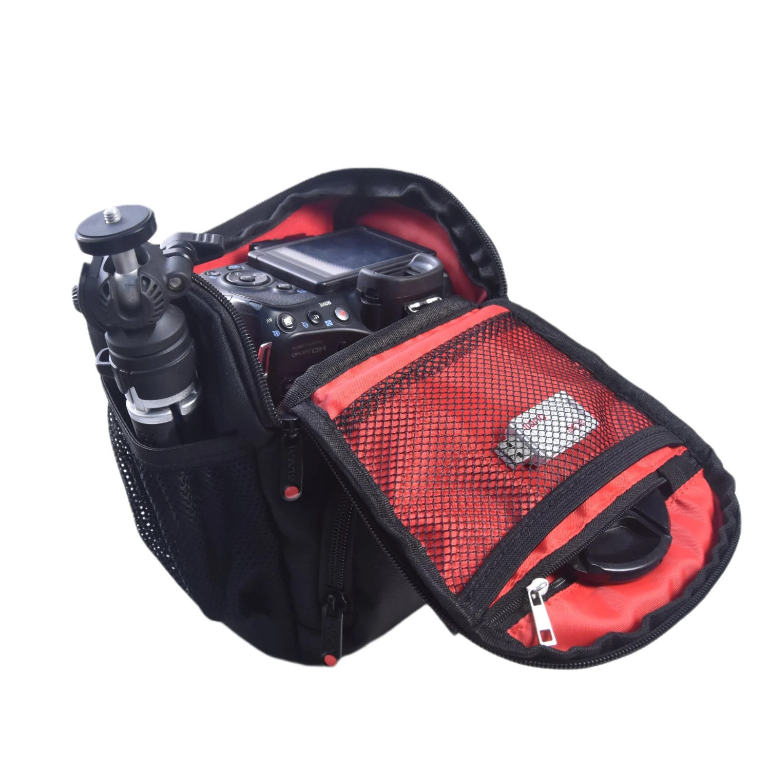 

FOSOTO FT-R5 Black Shoulder Waterproof Bag DSLR Camera Bag Shoulder Crossbody Case Compatible for Canon Nikon Pentax Olympus