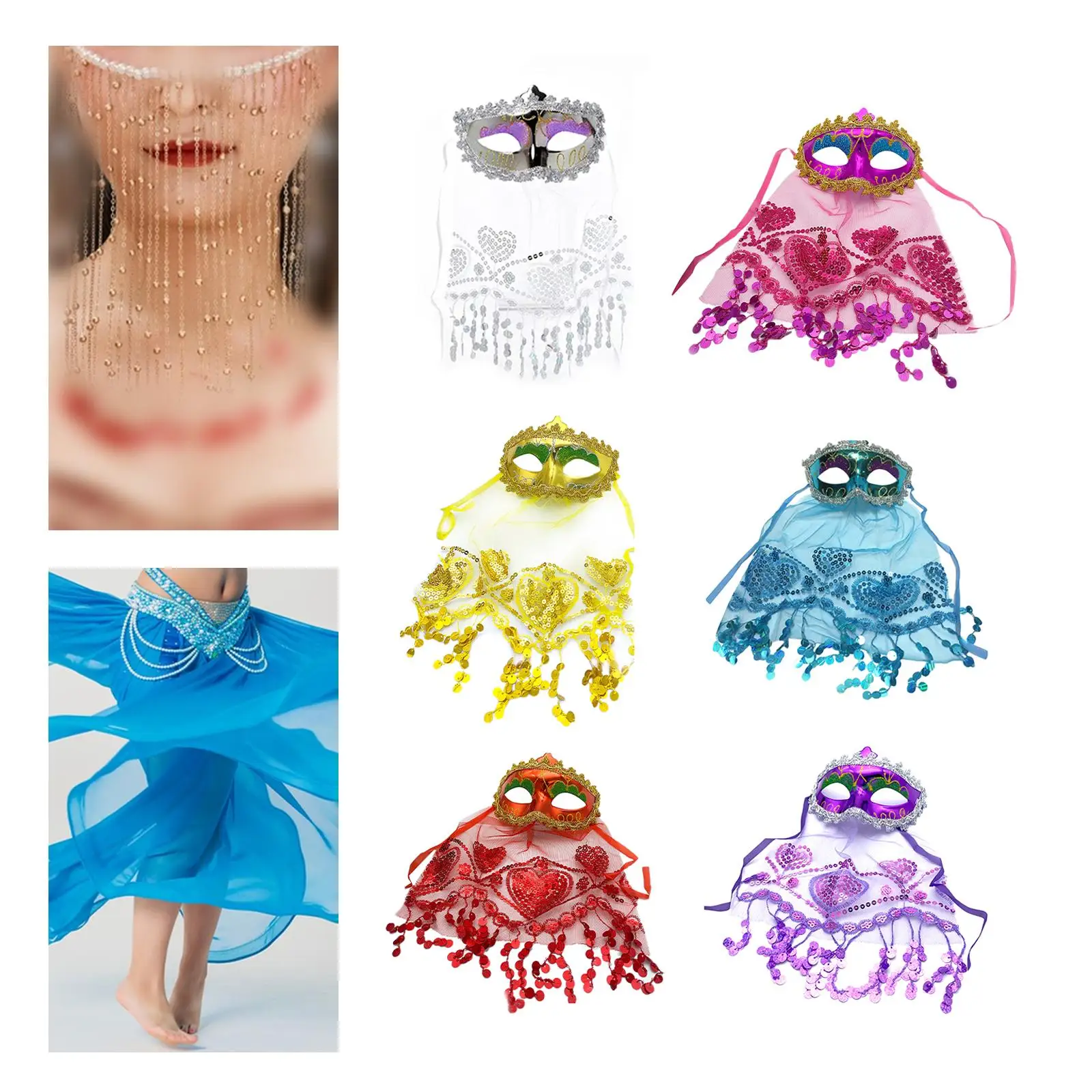 Женская вуаль для танца живота выступления на сцене