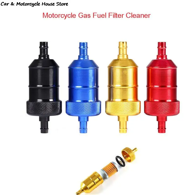 

5 Color 8mm Petrol Gas Fuel Filter Cleaner For Motorcycle Pit Dirt Bike ATV Quad Inline Oil Gas Fuel Filter