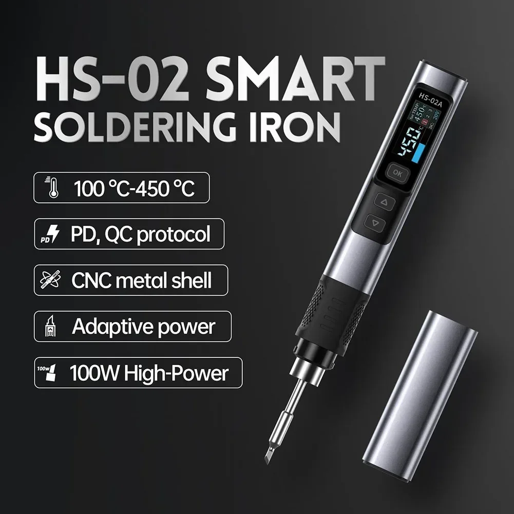 HS-02A для умного паяльника паяльная станция PD100W портативный инструмент ремонта