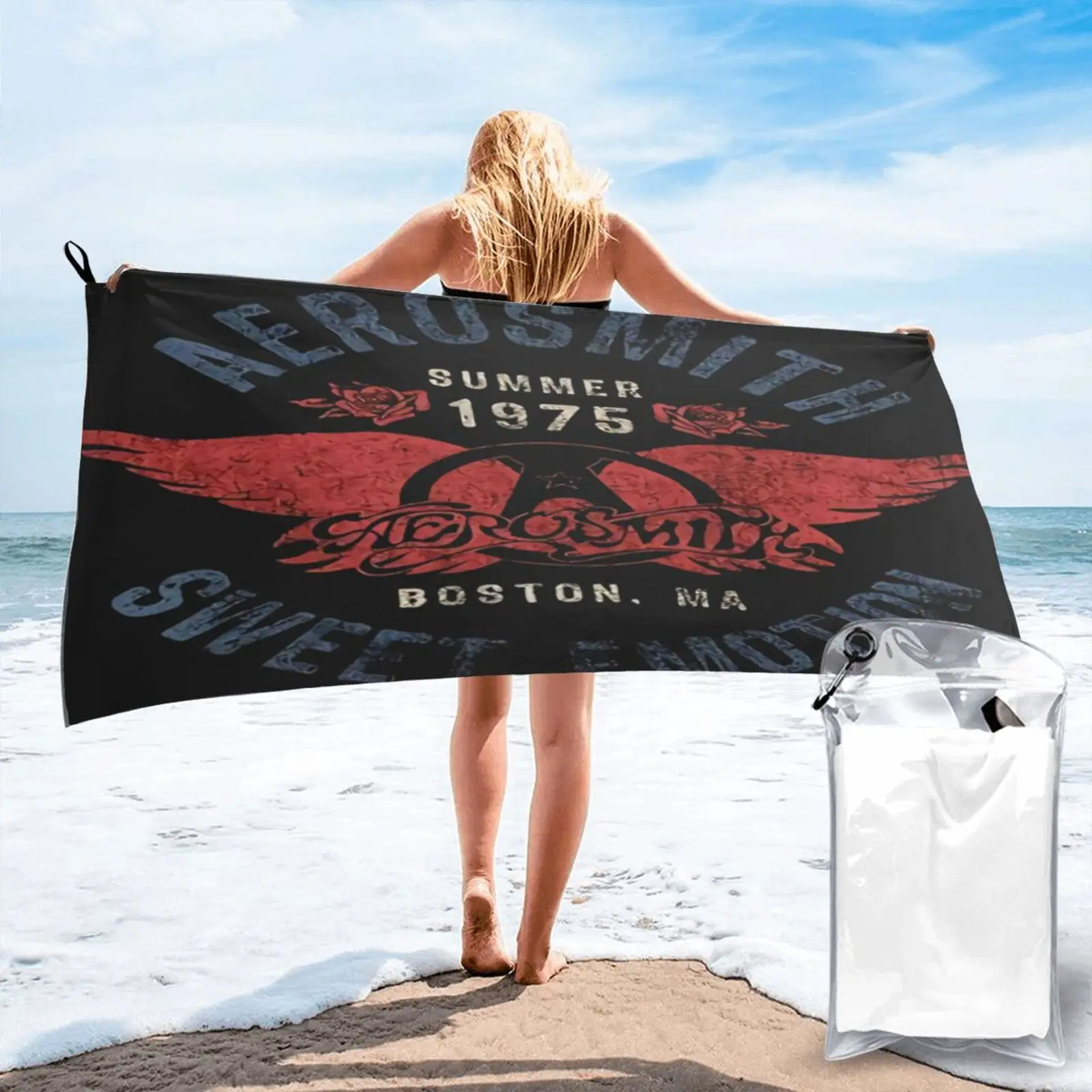 

Официальное пляжное полотенце Aerosmith Sweet Emotion 1827, Большое пляжное полотенце, махровое полотенце для сауны, Большое пляжное полотенце для дома