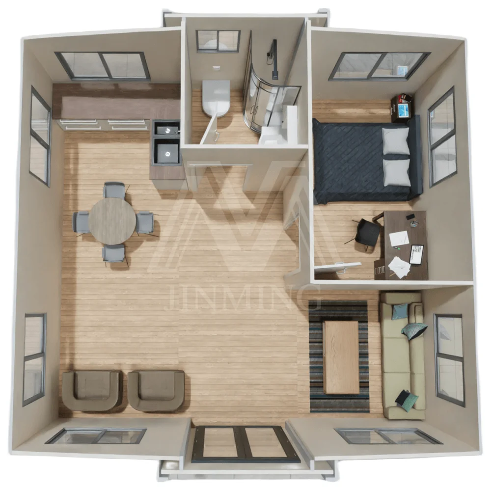 20 футов 3 спальни сборный дом расширяемый принятые индивидуальные контейнеры