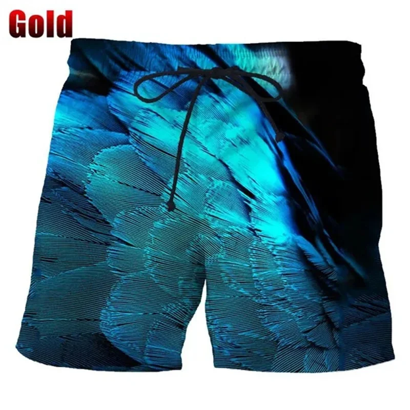 

Trend Feather Shorts For Men Summer Beach Short Pants Hawaii Beach Swimming Pants Swim Trunks Oversize Women Cool Ice Shorts