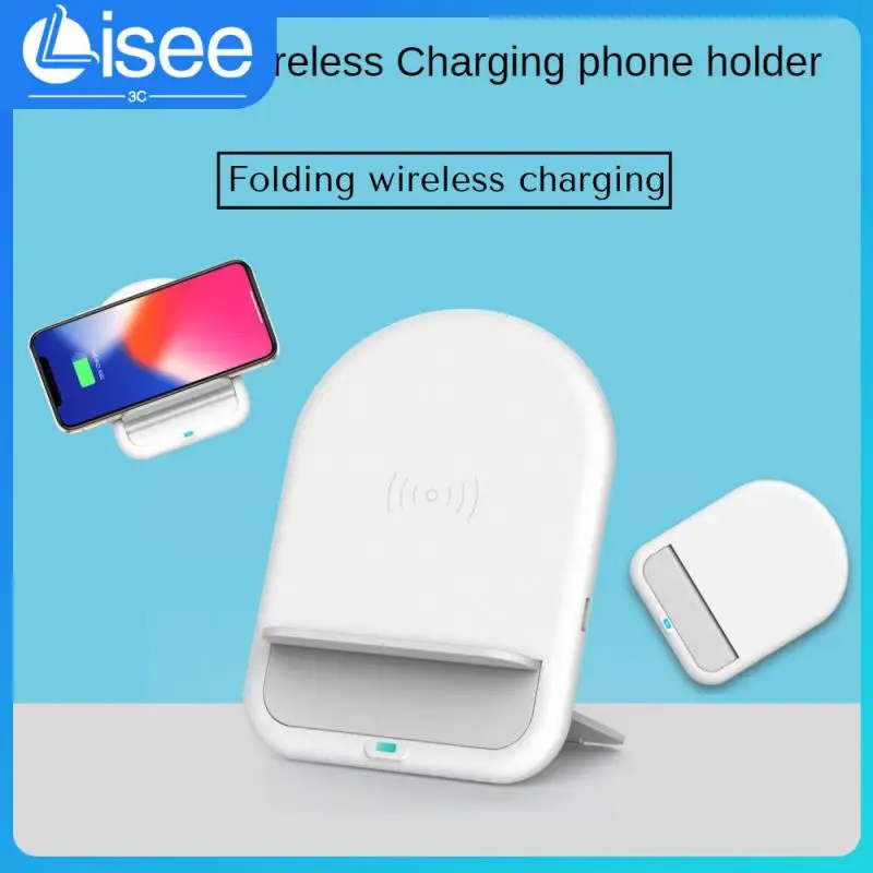 

Adjustment Charging Dock Station White Wireless Charger Stand Convenient Mini Phone Chargers Office Accessories Folding Non-slip