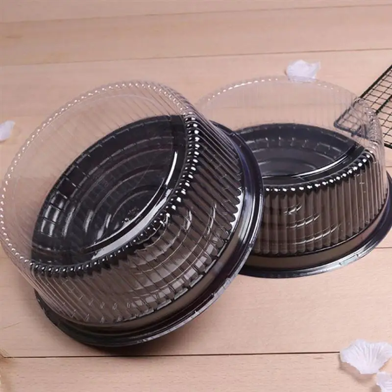 

20pcs 6inch Transparent Plastic Round Shape Plastic Cake Box Portable Cheese Mousse Cupcake Packing Boxes Muffin Dome Holder
