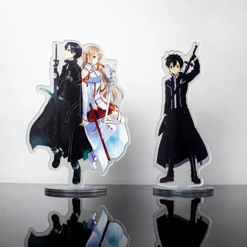Меч искусство онлайн Аниме фигурки Kirito Asuna персонаж SAO акриловая модель на
