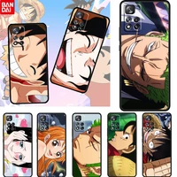 hot anime one piece face for xiaomi redmi note 11 10 11t 10s 9 9s 8 7 5g soft silicone black phone case cover fundas coque capa