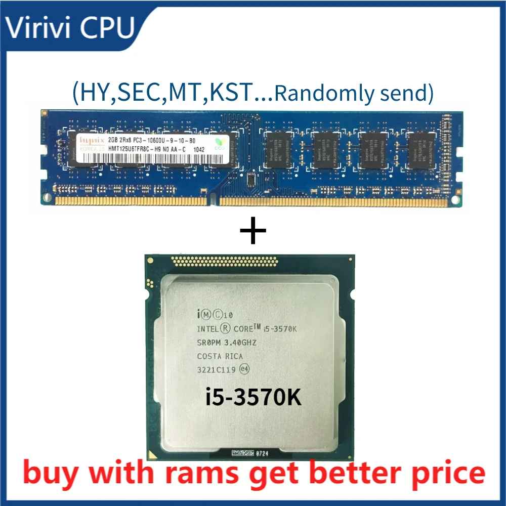 

DDR3 2G 1333 МГц с б/у процессором i5 3570K 3,4 ГГц 6 Мб 5.0gt/s SR0PM LGA 1155