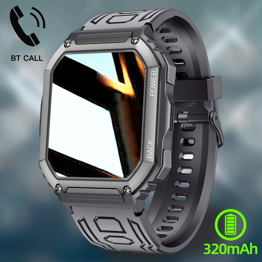 

Smart Watch Men Big Battery Music Play Fitness Tracker Bluetooth Dial Call Sport Smartwatch Men for IOS Android