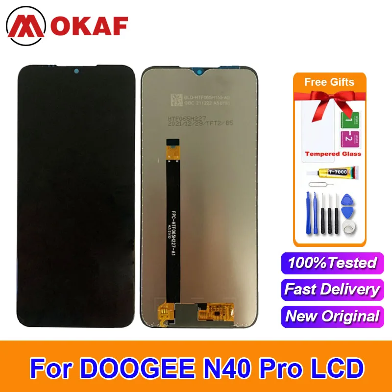 

OKANFU Original 6.52" For Doogee N40 Pro LCD Display Touch Screen Digitizer Assembly Repair Part For Doogee N40Pro + tools