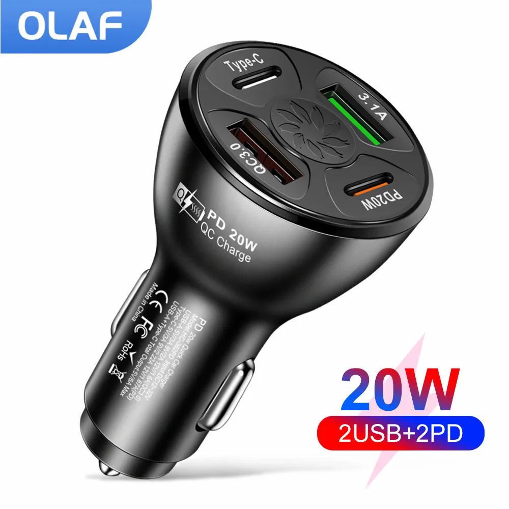 

Olaf PD автомобильное зарядное устройство USB Тип C Быстрая зарядка зарядное устройство для телефона в автомобиле для iPhone Xiaomi ipad планшета Авто З...