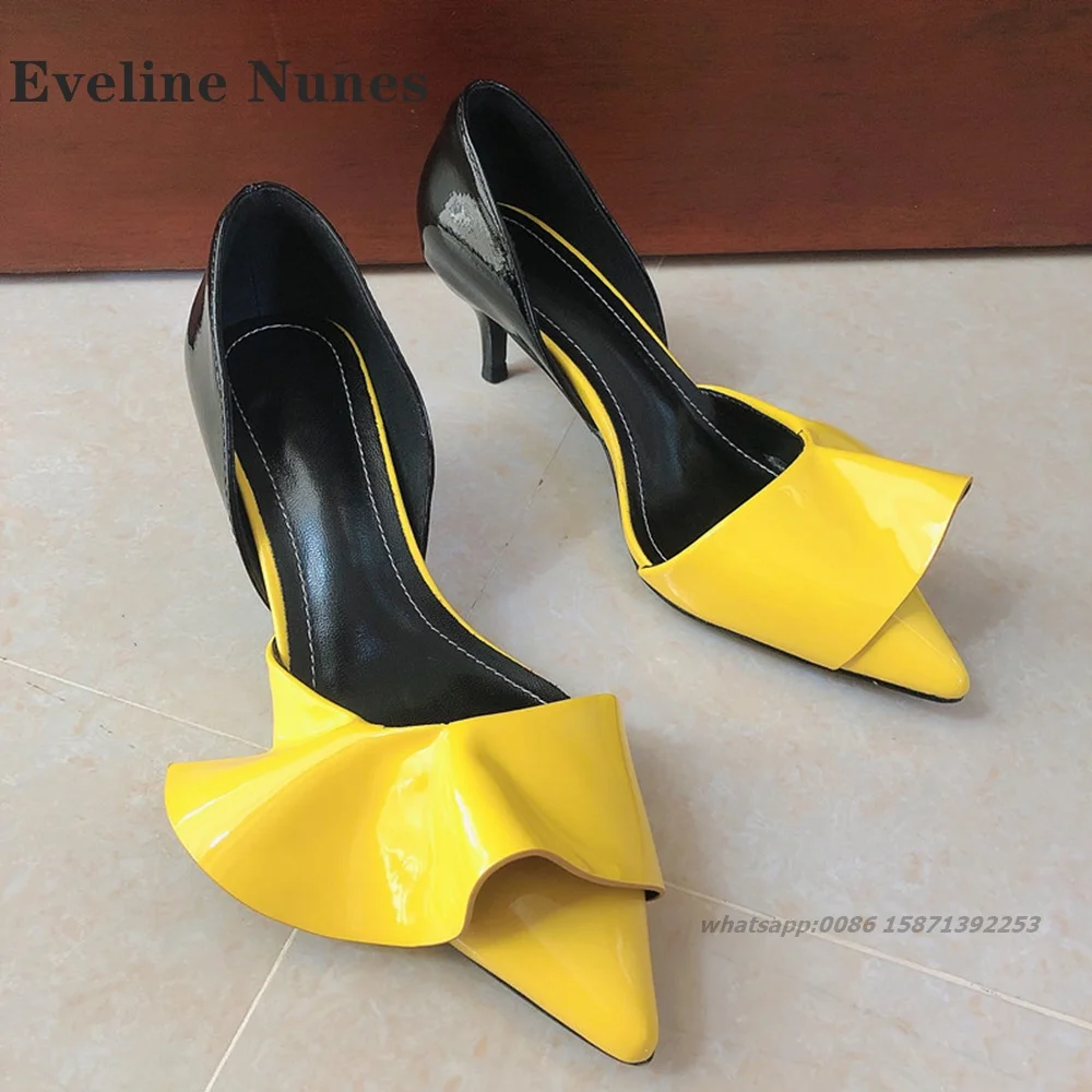 Босоножки женские из лакированной кожи заостренный носок высокий каблук-шпилька