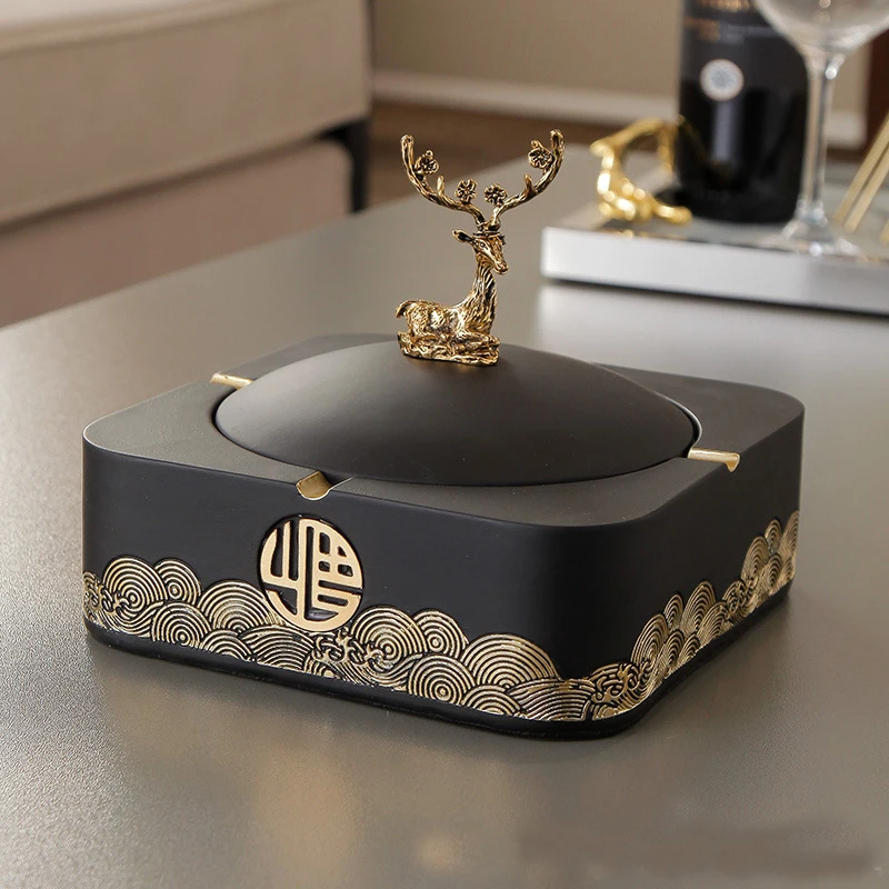 

Ashtray Living Office Chinese Ornaments High-end New Room Ashtray. Trend Creative Large With Home Lid