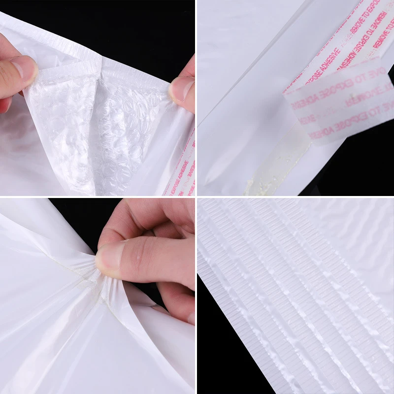 100Pcs/Lot Bubble Envelope bag white Bubble PolyMailer Self Seal mailing bags Padded Envelopes For Magazine Lined Mailer