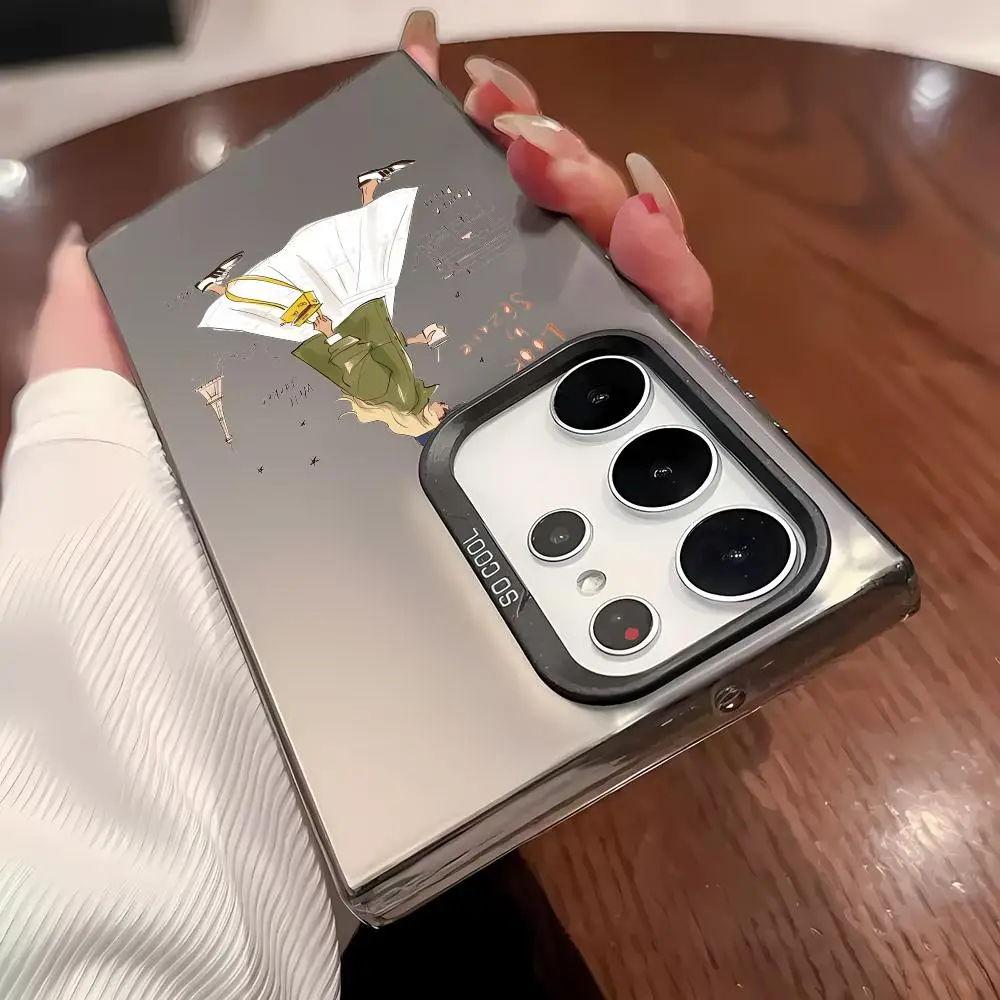 Чехол для телефона S-Sezane Samsung Galaxy S25 S24 S23 Ultra S22 Plus S20 A55 лазерный цветной