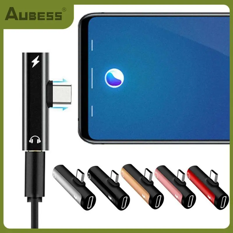 

2 In 1 Jack Earphone Charge Converter Headphone Jack Type-c Audio Adapter Audio Adapter Type C To Jack Earphone Otg Adapter