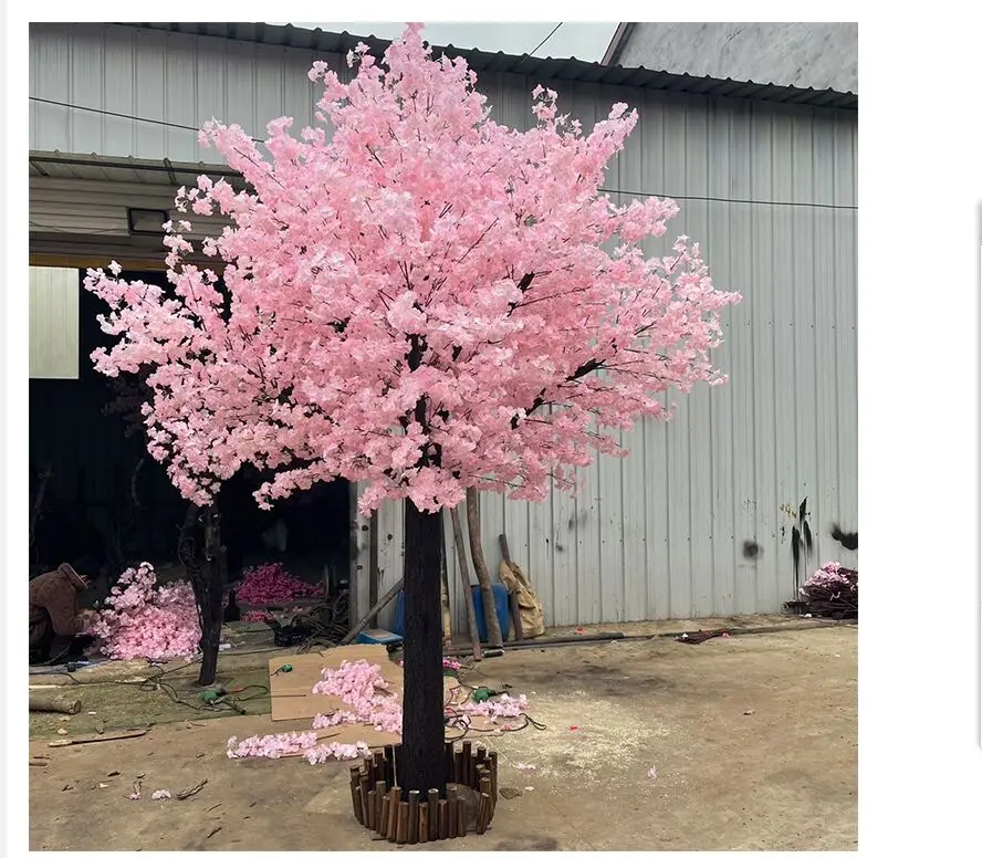 Искусственное вишневое дерево имитация растения искусственное зеленый баньян