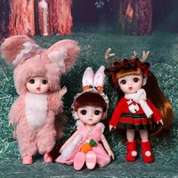 112 bjd 16cm doll fashion cute princess diy girl play house clothes set 13 joints movable 3d eyes childrens festival toys