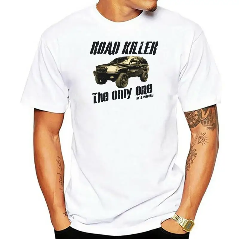 Fashion Men's T Shirt Free Shipping Road Killer Grand Cherokee Wj T-Shirt Sand Vintage V8 Cruiser US Car Truck Summer T-shirt
