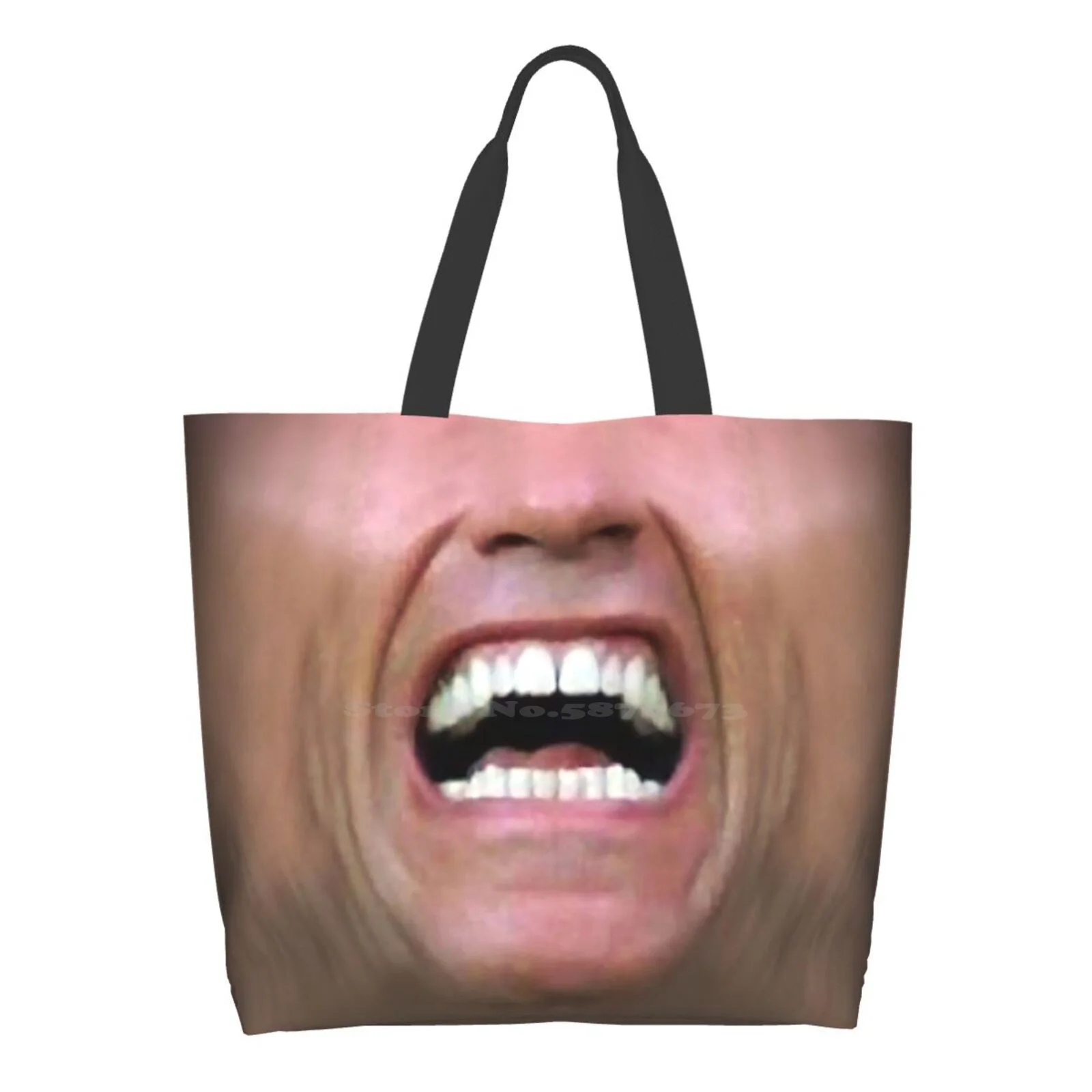 

Total Recall V 2 Reusable Household Tote Bags Storage Bags Funny Total Recall Arnold Schwarzenegger Realistic Face Face Mouth