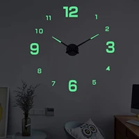 3d diy wall clock creative mirror surface wall decorative sticker watches 60 130cm frameless home decorate office living room
