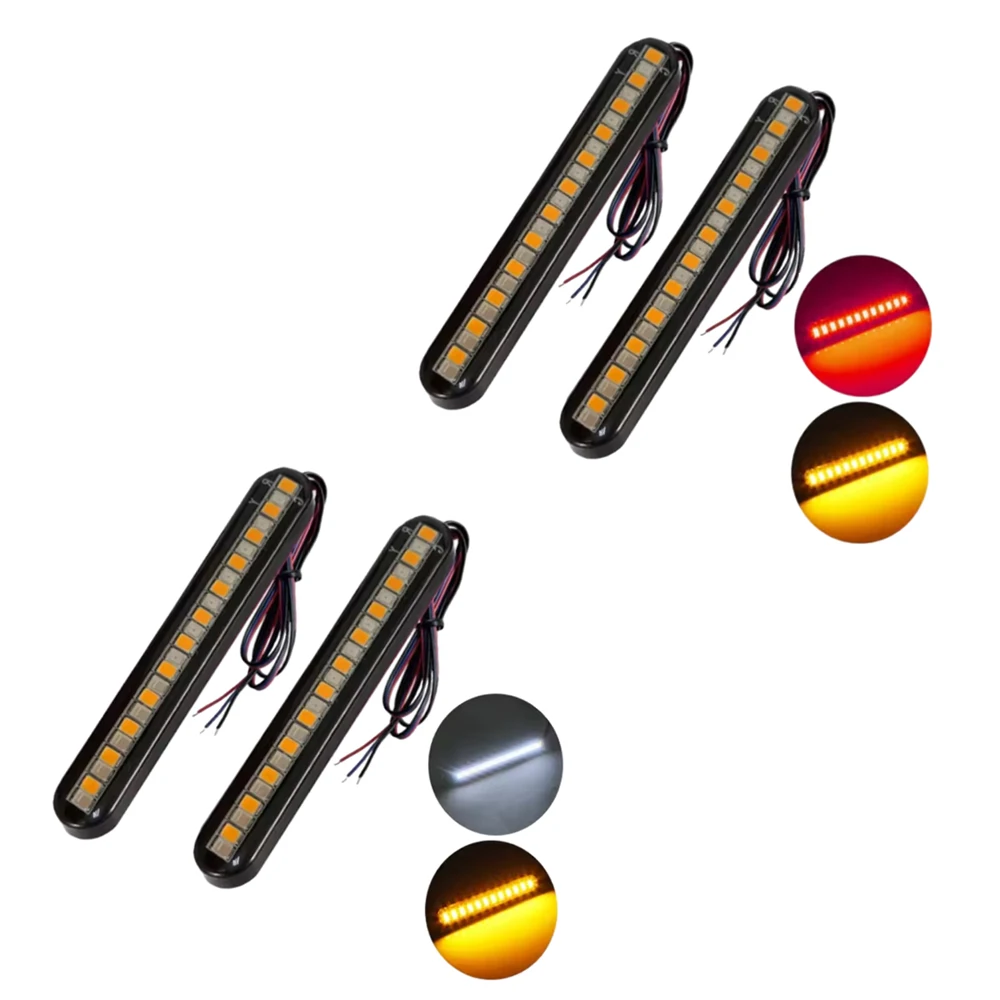 2 шт. световая полоса для мотоцикла 12 В постоянного тока плавные указатели