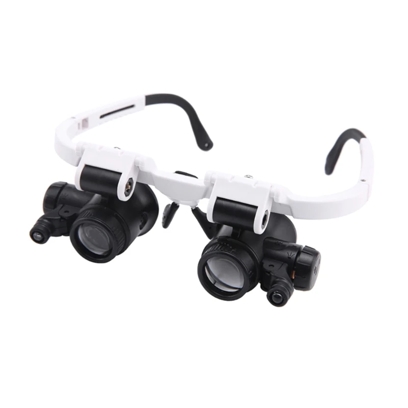 

Glasses Magnifier 8X15x23x Head-Wearing Glass with LED Light Headband G5AB